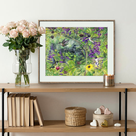 After the Rain. Original watercolor painting.