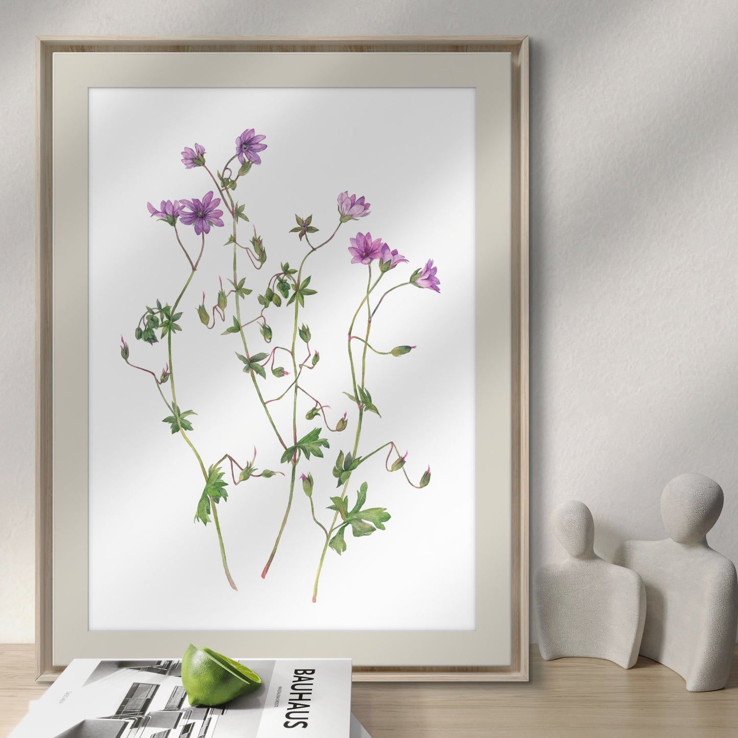 Purple Wildflowers. Fine Art Print.