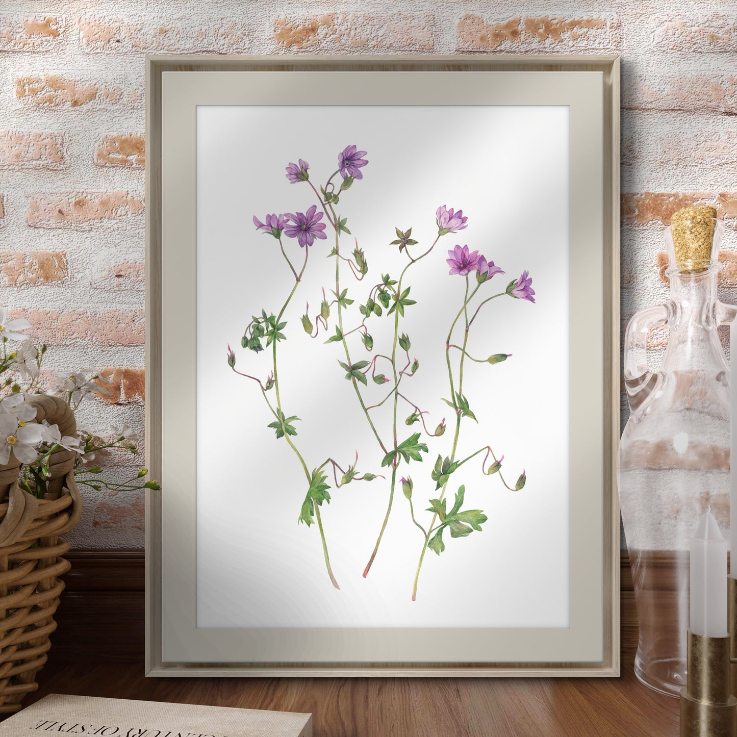 Purple Wildflowers. Fine Art Print.