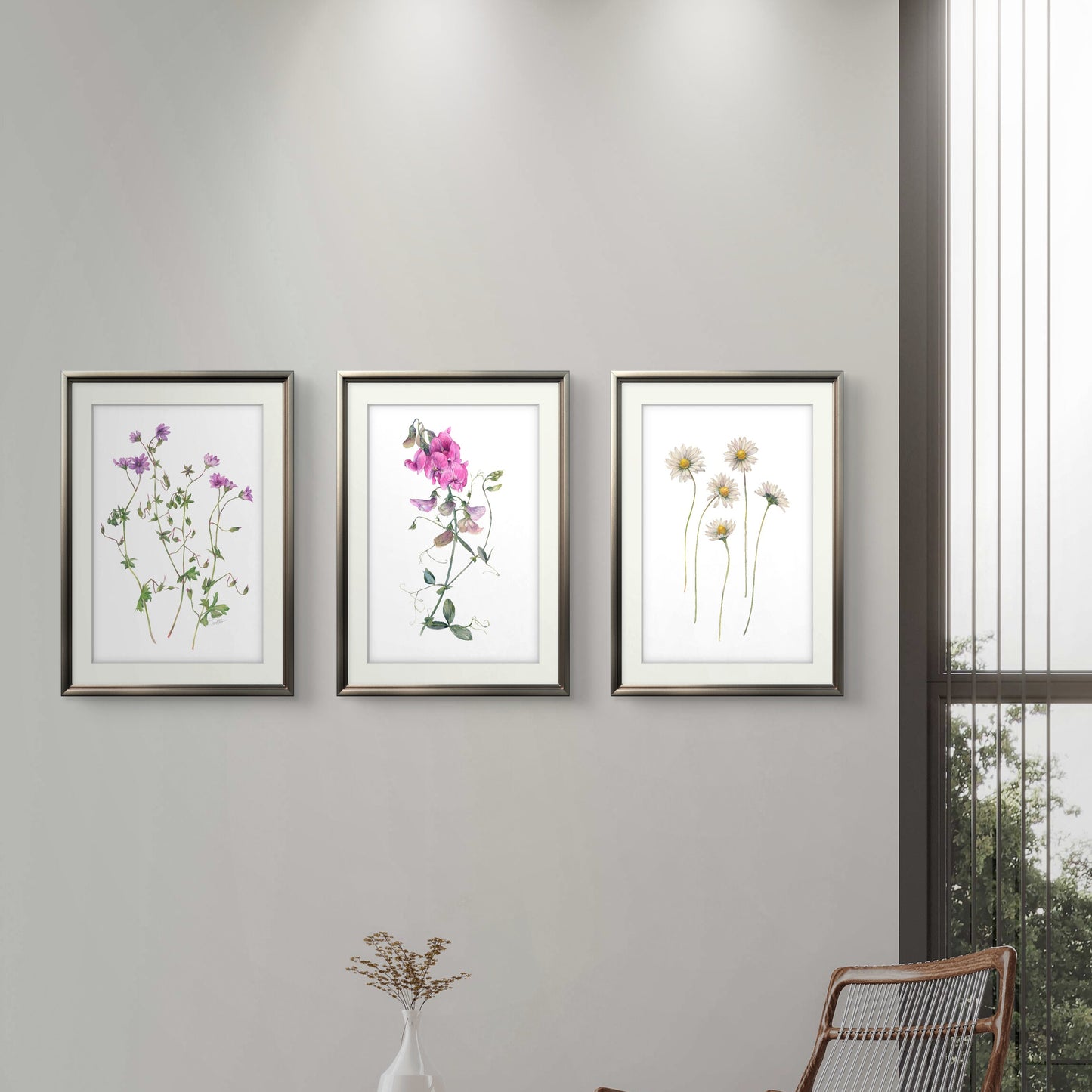 Gentle Daisies. Fine Art Print.