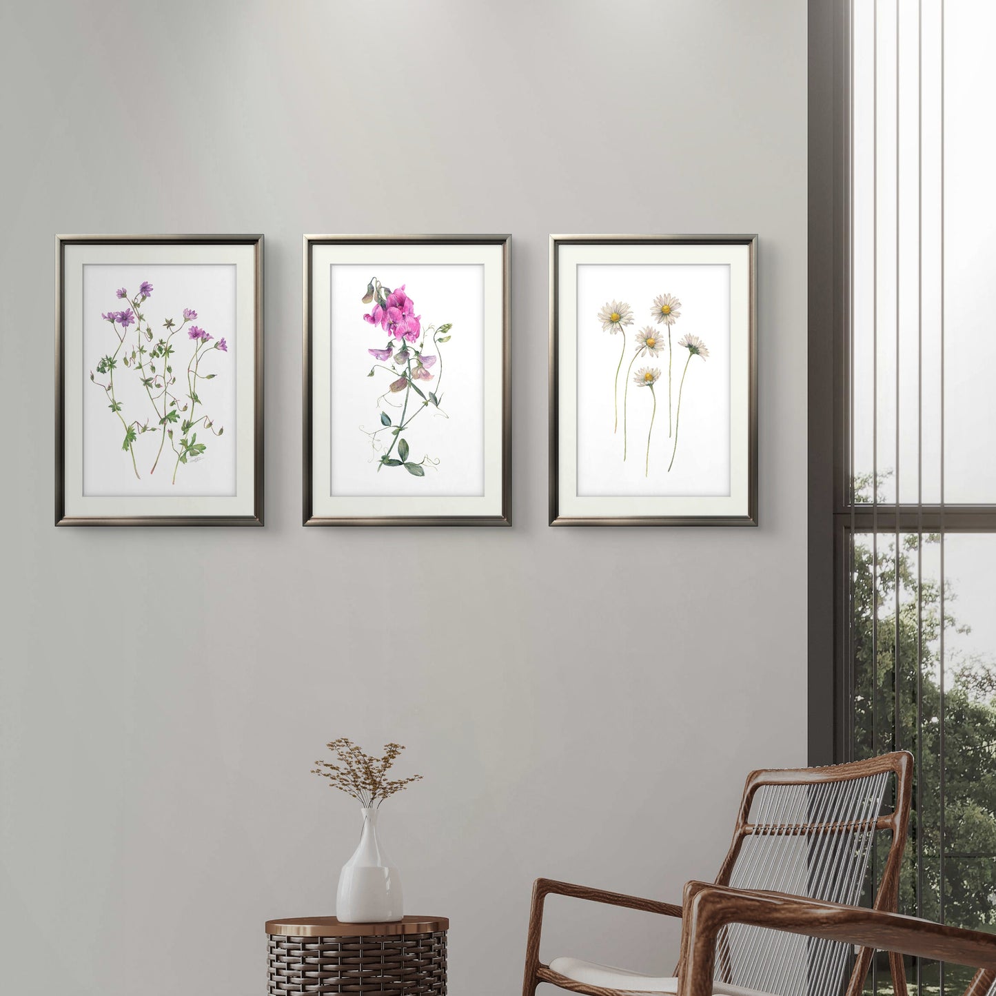 Purple Wildflowers. Fine Art Print.