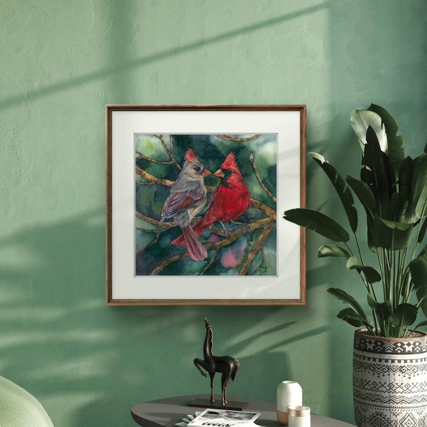A Cardinal Love. Fine Art Print.