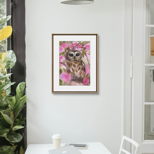 Blossom Watcher. Original watercolor painting.