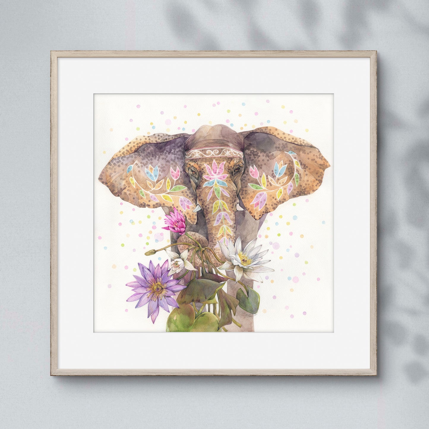 Elsie the Elephant. Original watercolor painting.