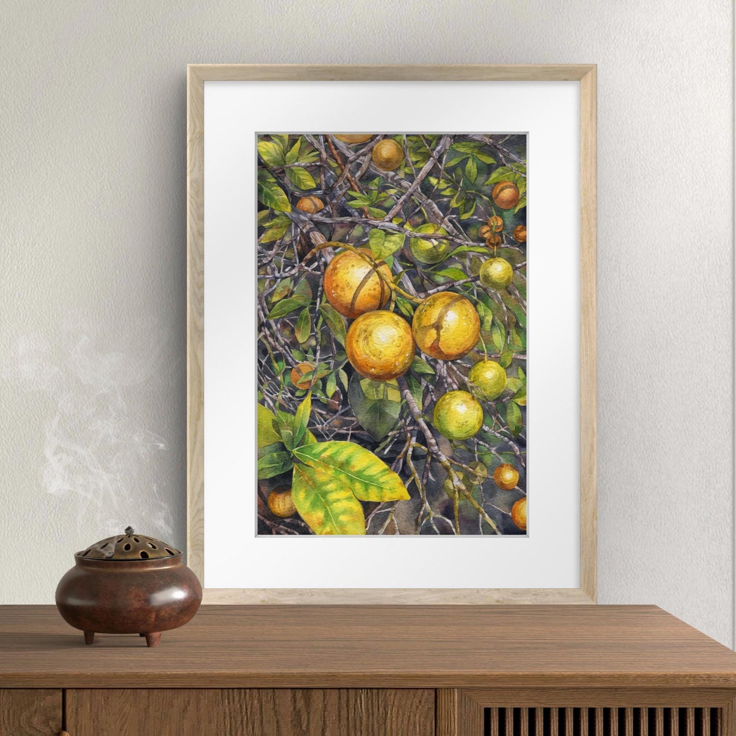 Sunkissed Citrus. Original watercolor painting.