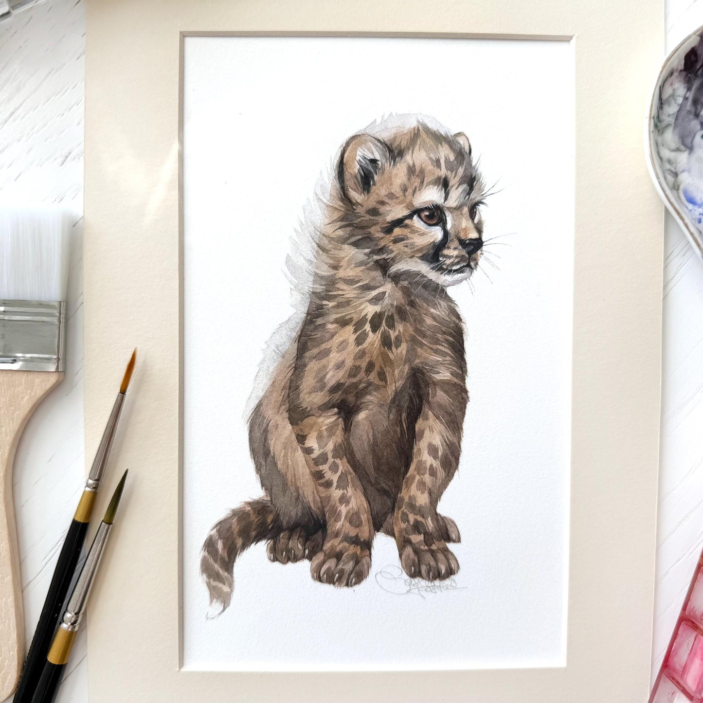 Future Sprinter. Original watercolor painting.