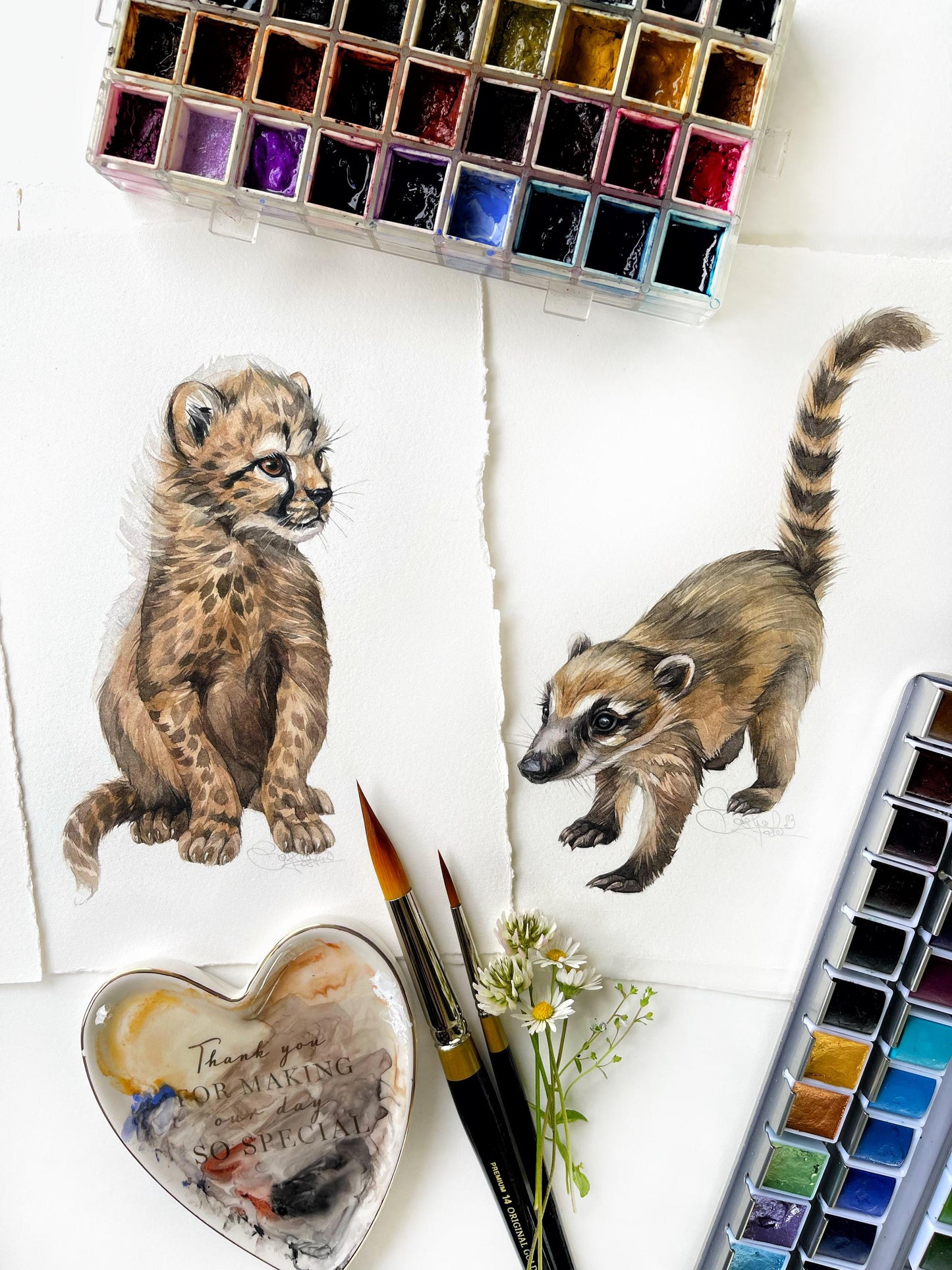 Future Sprinter. Original watercolor painting.