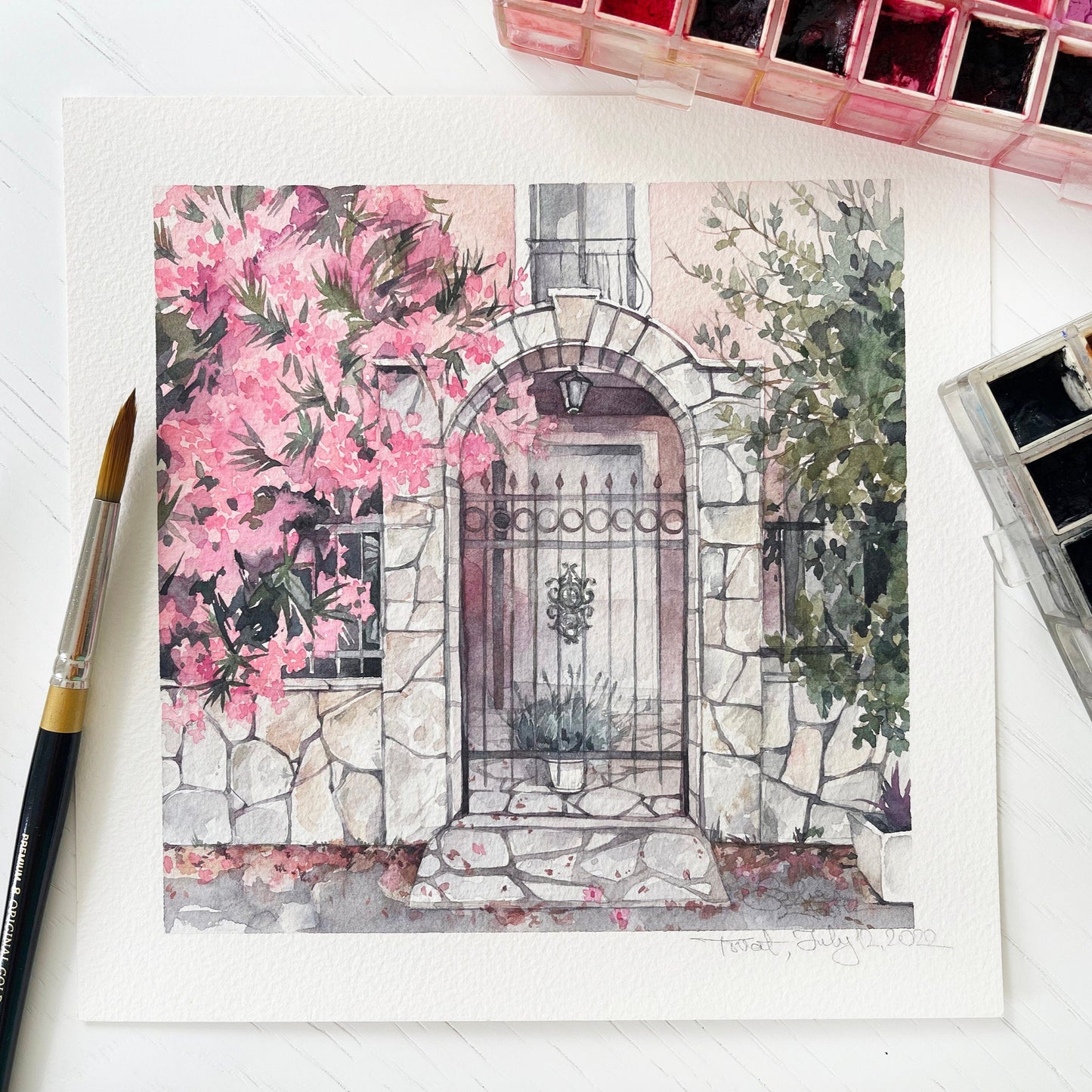 Southern Door. Original watercolor painting.