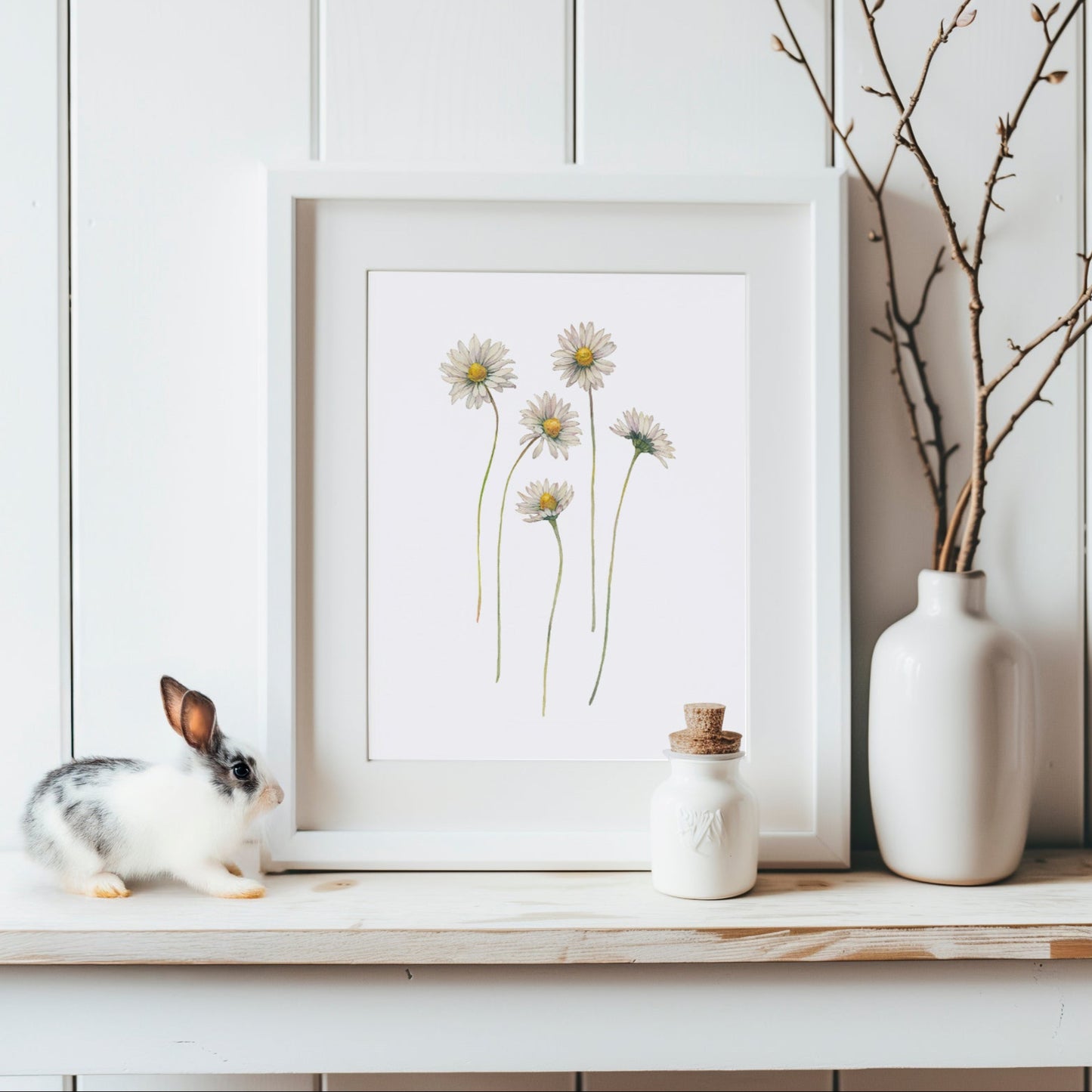 Gentle Daisies. Fine Art Print.