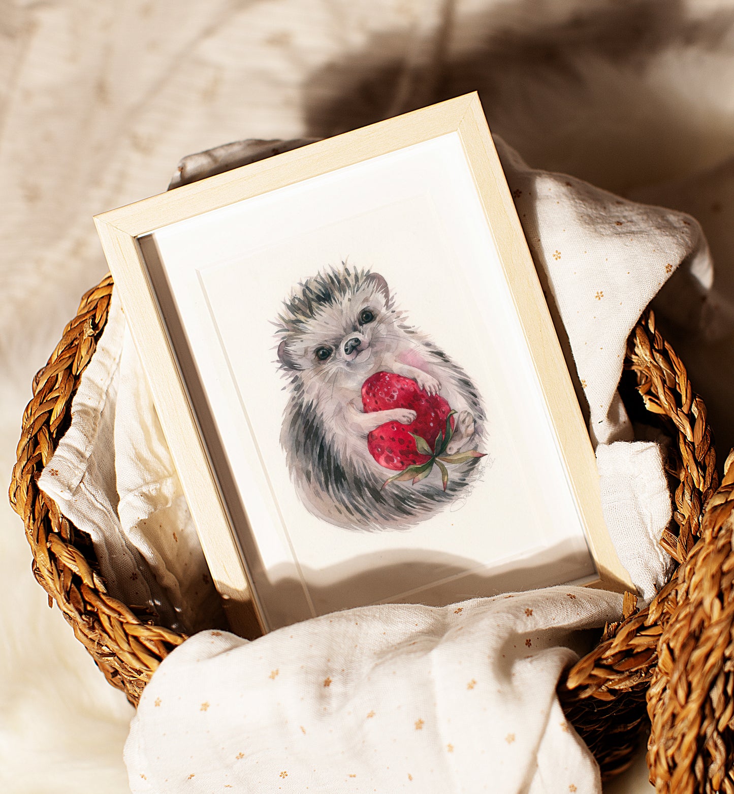 Strawberry Squeezer and Carrot Keeper. Set of Two Fine Art Prints.