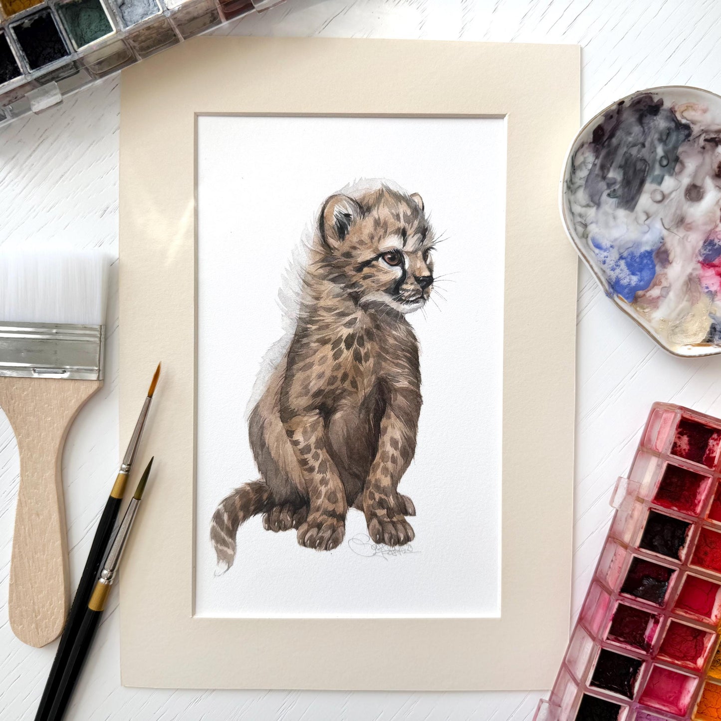 Future Sprinter. Original watercolor painting.