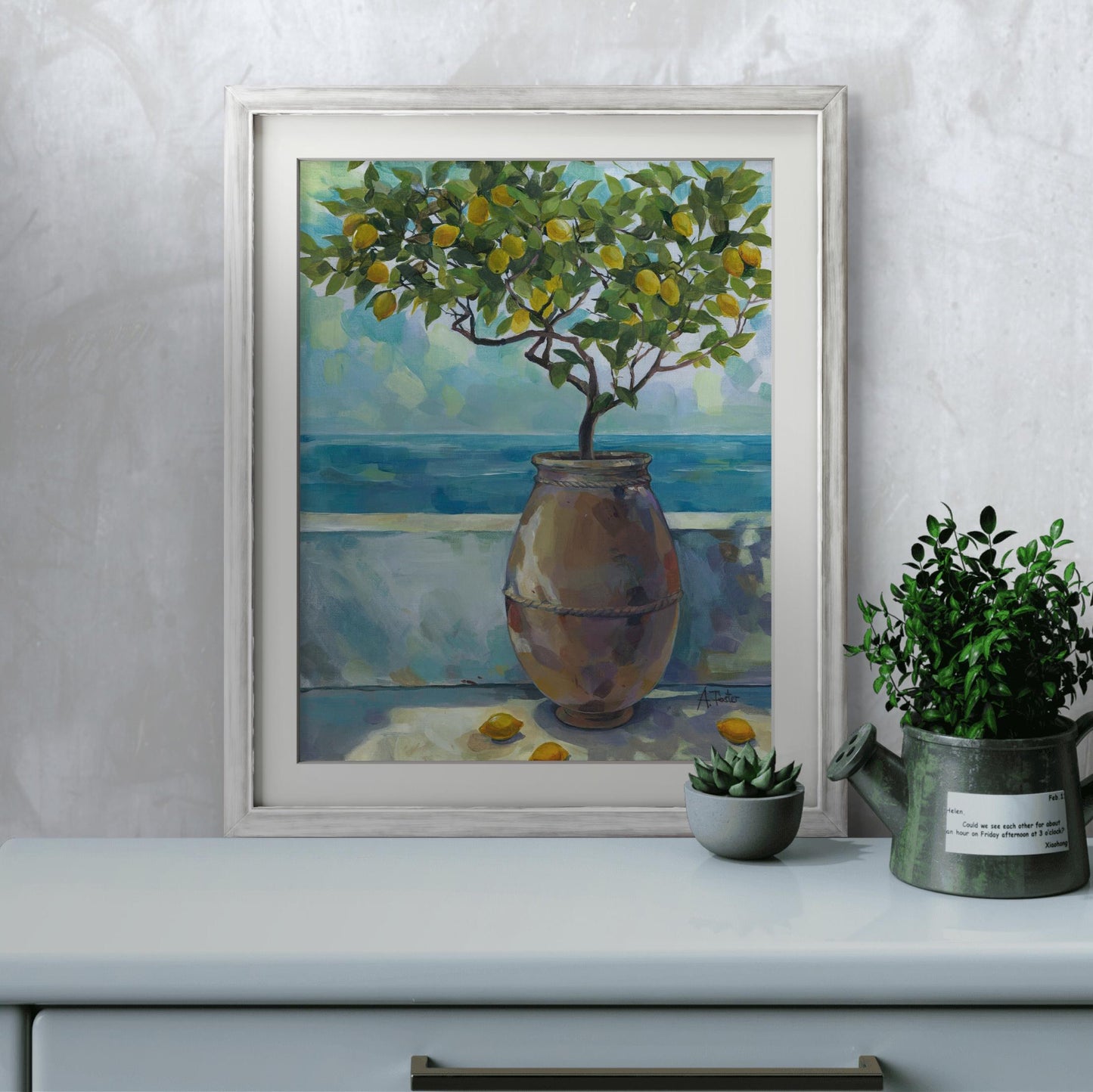 Lemon Breeze. Original acrylic painting.