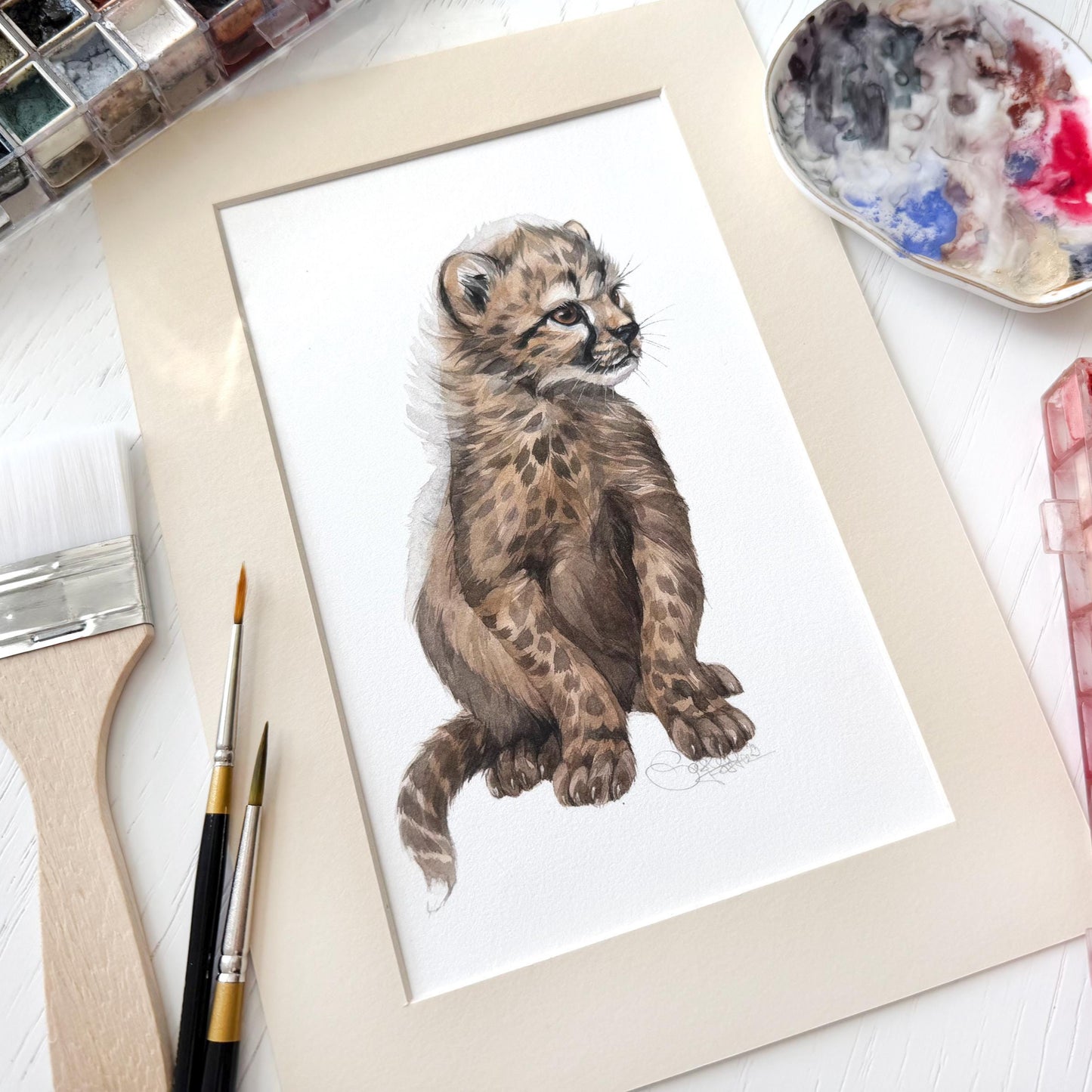 Future Sprinter. Original watercolor painting.