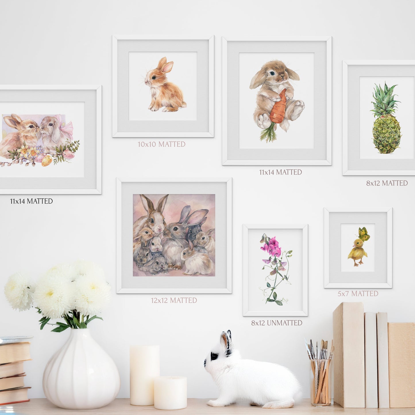 Milo the Bunny. Fine Art Print.