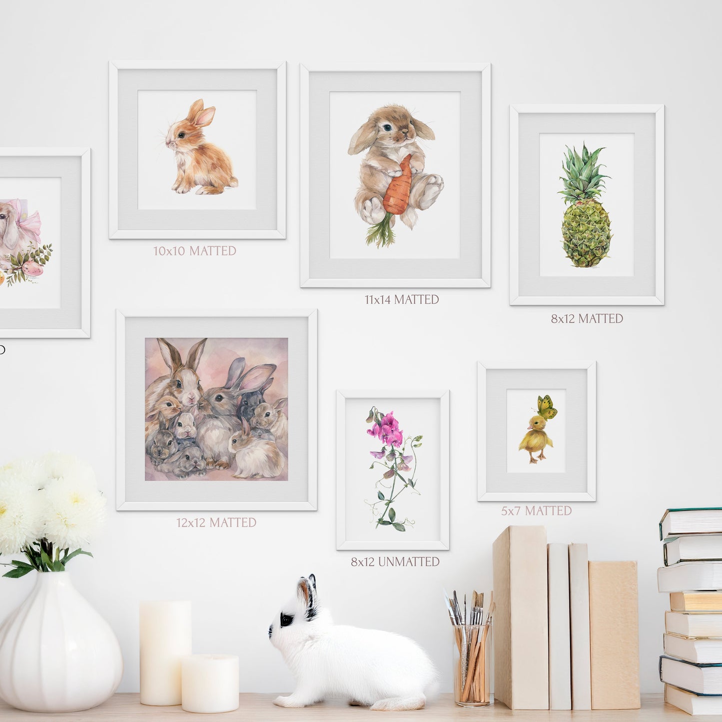 The Duckling and the Butterfly. Fine Art Print.