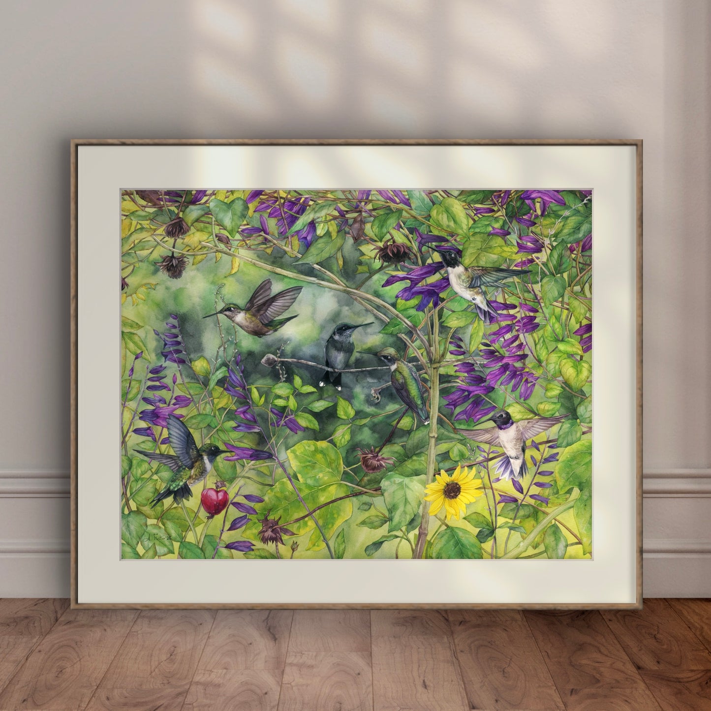 After the Rain. Original watercolor painting.