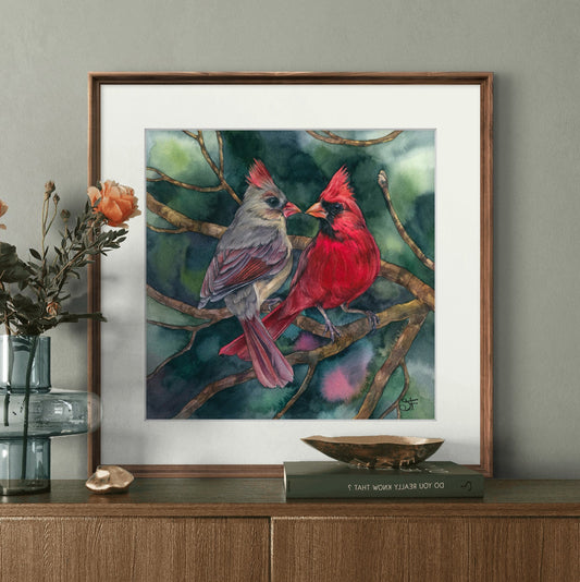 A Cardinal Love. Fine Art Print.