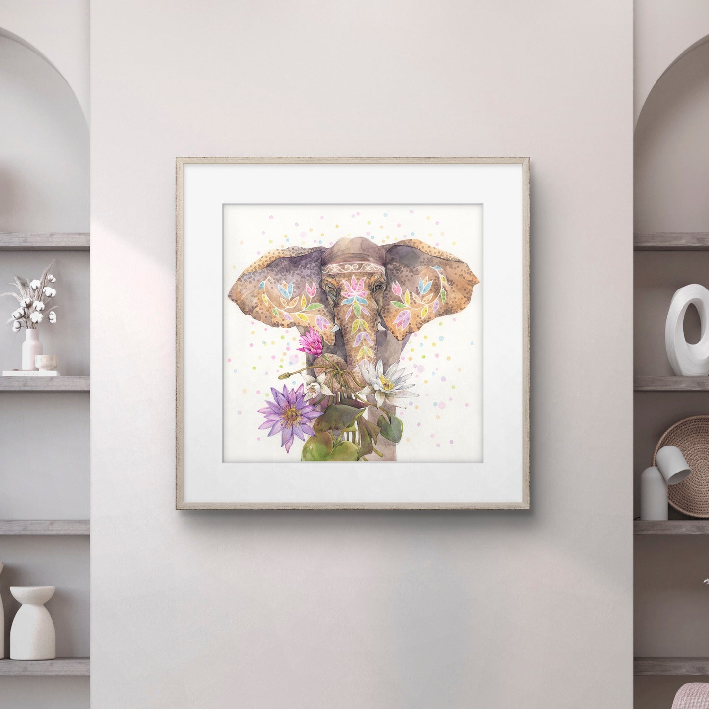 Elsie the Elephant. Original watercolor painting.