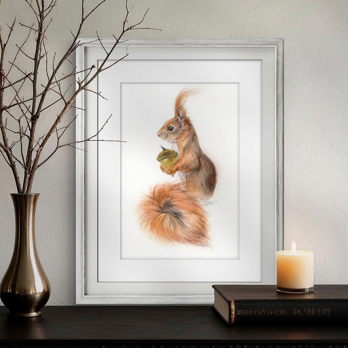 Harald the Squarell. Original watercolor painting.