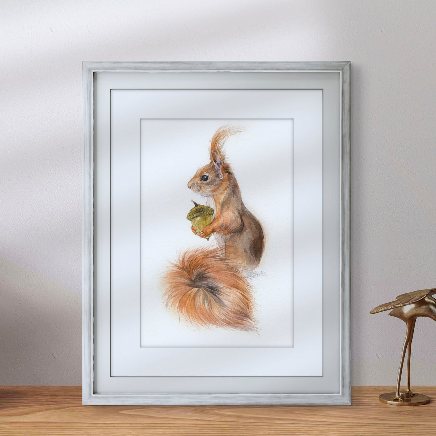 Harald the Squarell. Original watercolor painting.