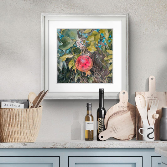 Scarlet Jewel. Original watercolor painting.