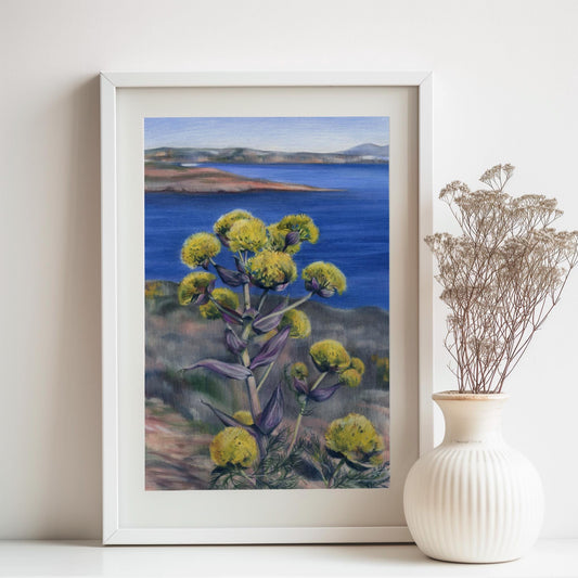 Seaside Blossoms. Original hand-painted artwork.