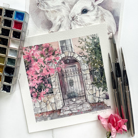 Southern Door. Original watercolor painting.