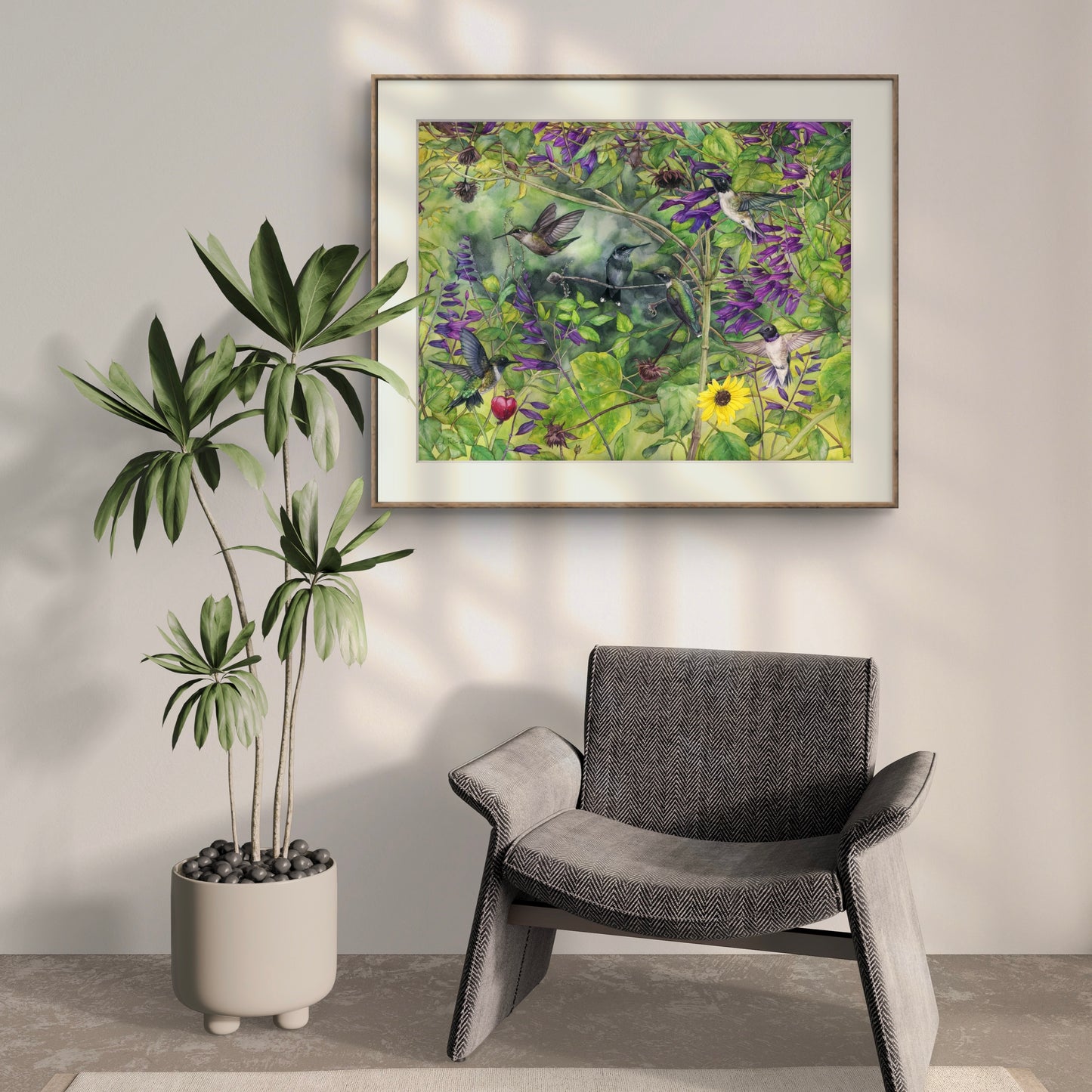 After the Rain. Original watercolor painting.