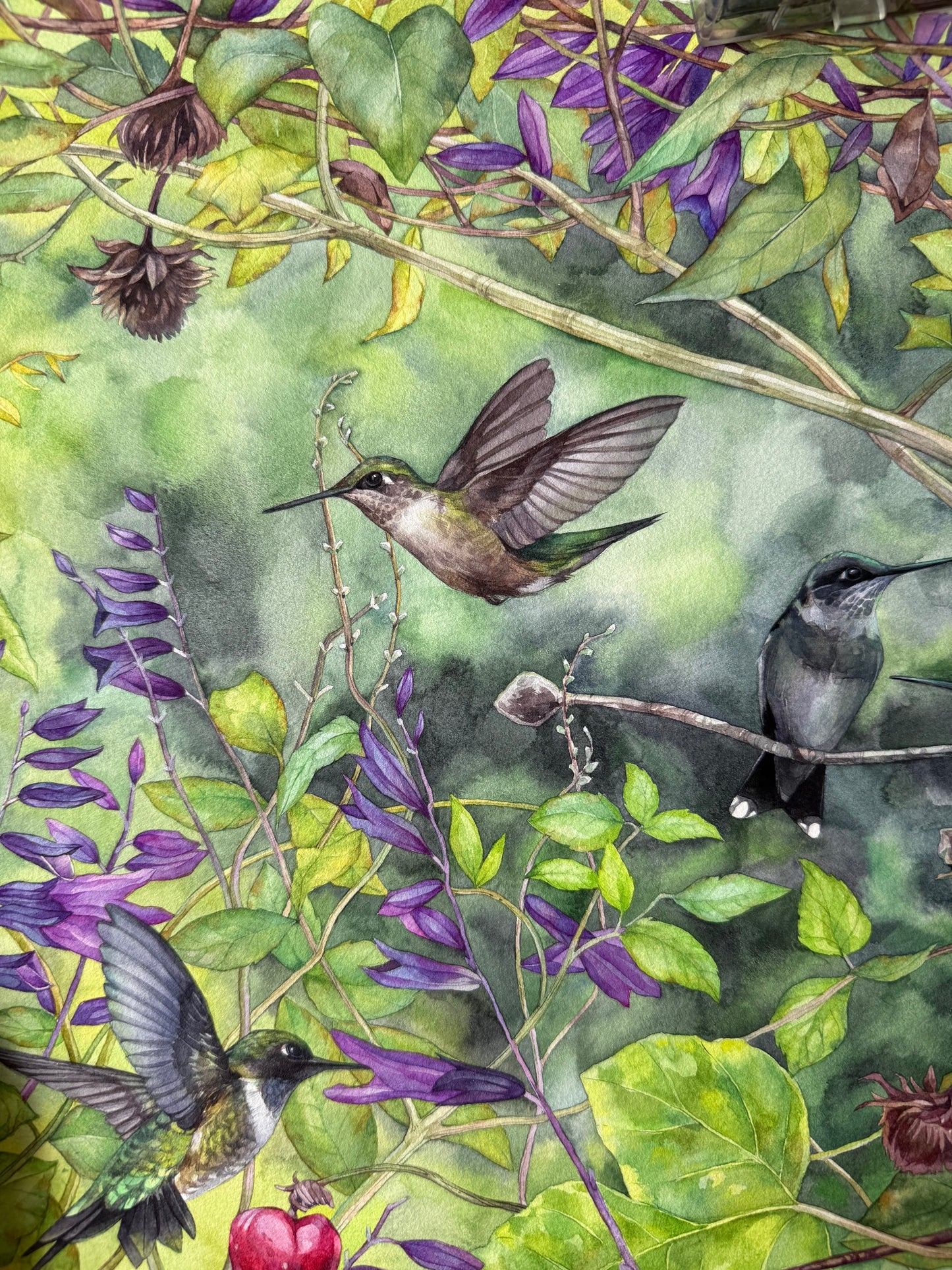 After the Rain. Original watercolor painting.