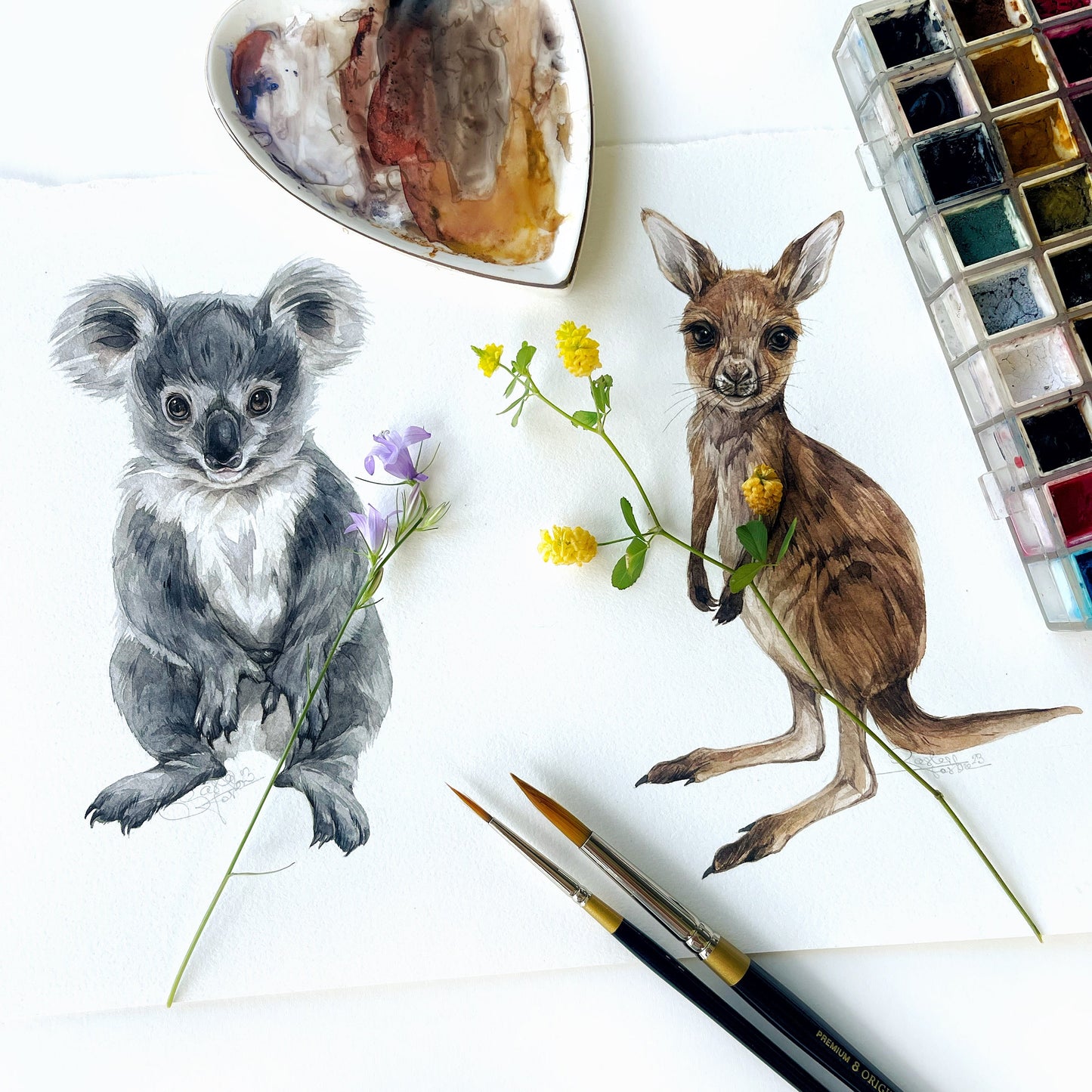 Baby Koala. Original watercolor painting.