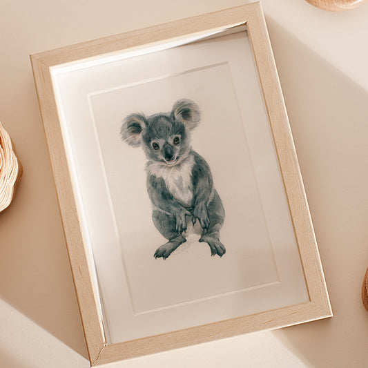 Baby Koala. Original watercolor painting.