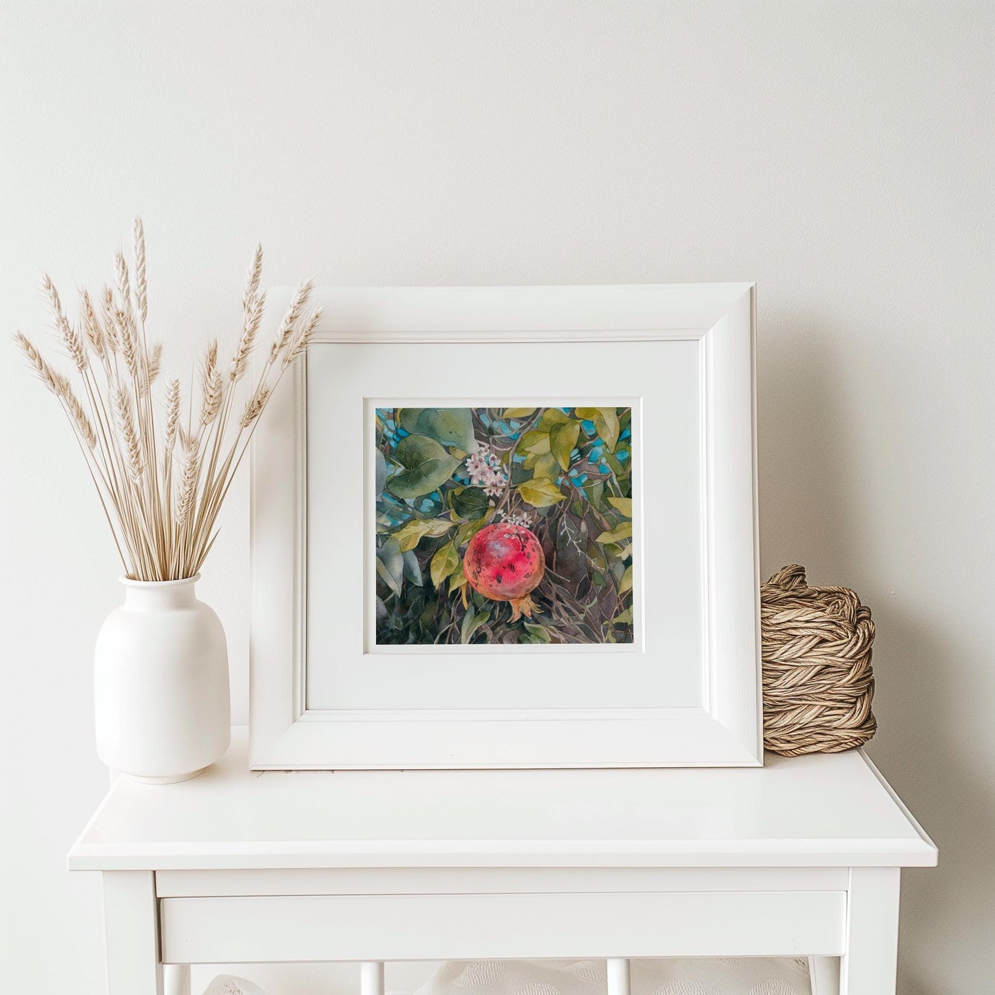 Scarlet Jewel. Original watercolor painting.