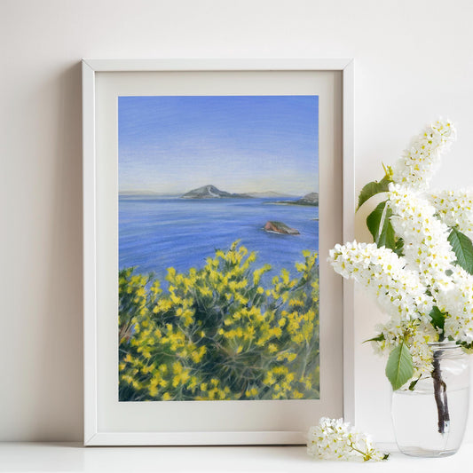 Seaside Blossoms. Original hand-painted artwork.