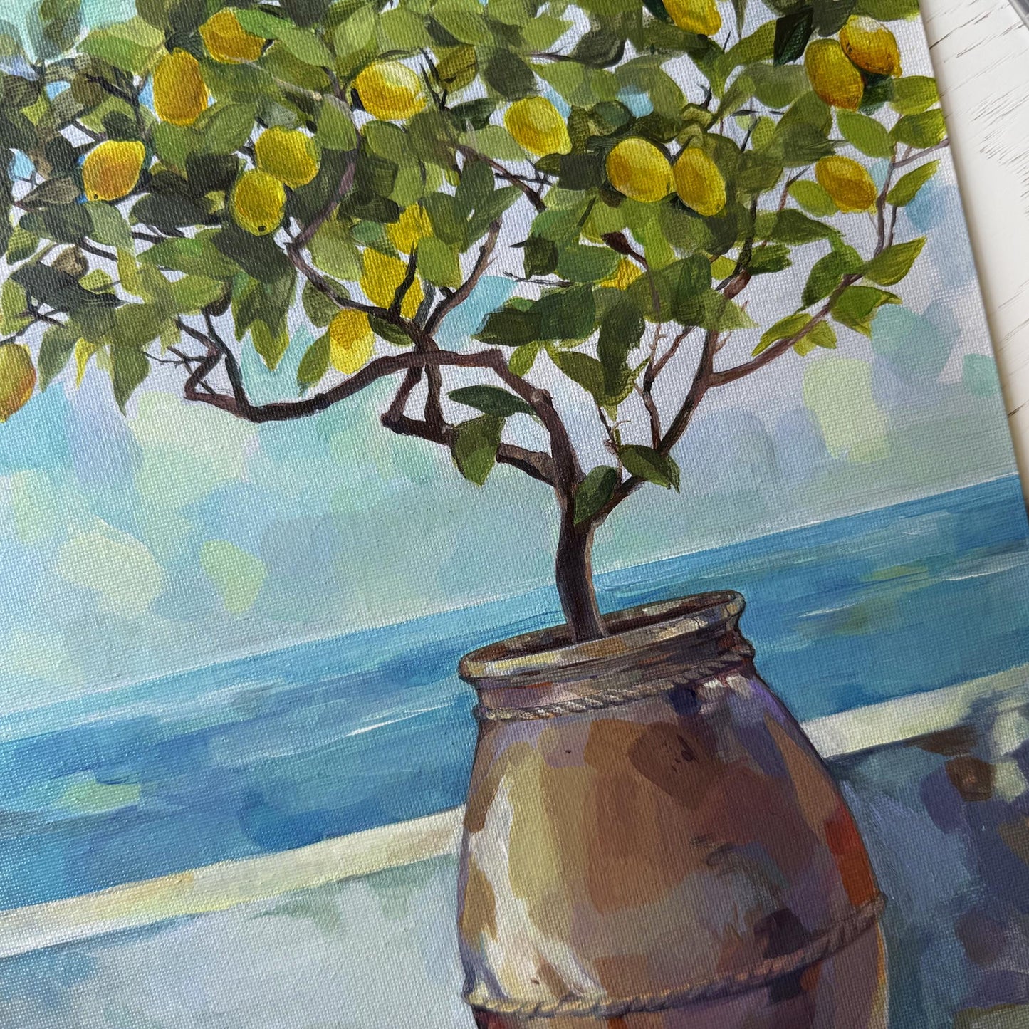 Lemon Breeze. Original acrylic painting.