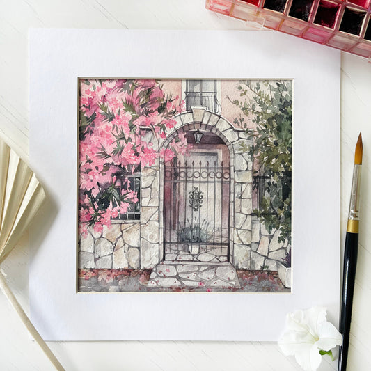 Southern Door. Original watercolor painting.