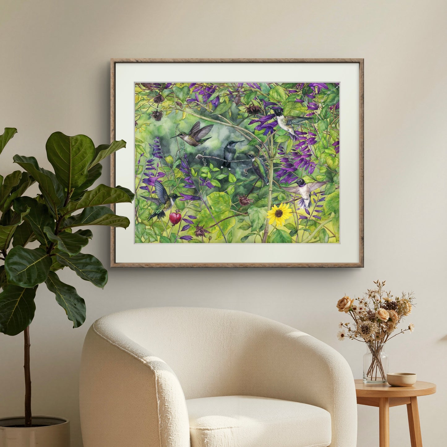 After the Rain. Original watercolor painting.