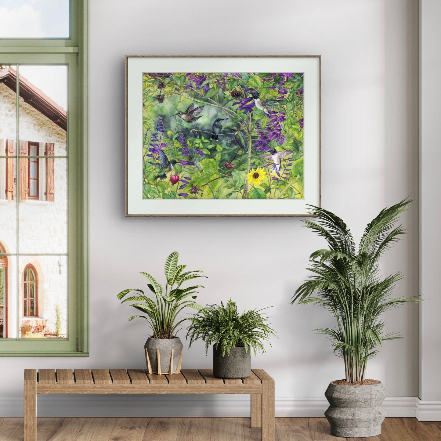 After the Rain. Original watercolor painting.