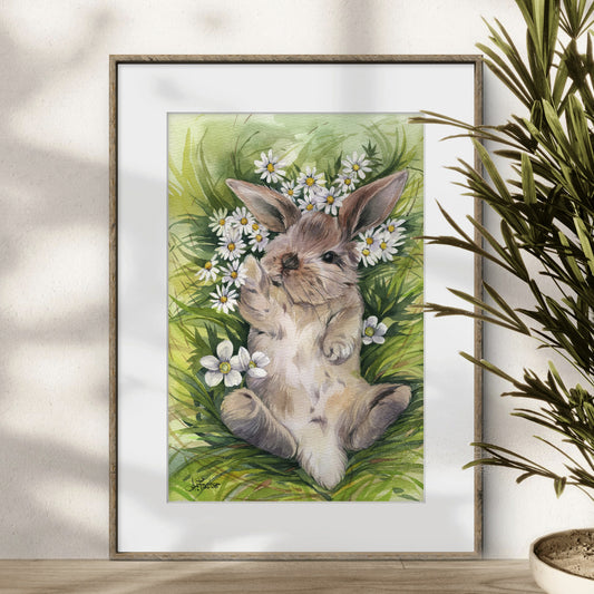 Meadow Dreamer. Original watercolor painting.