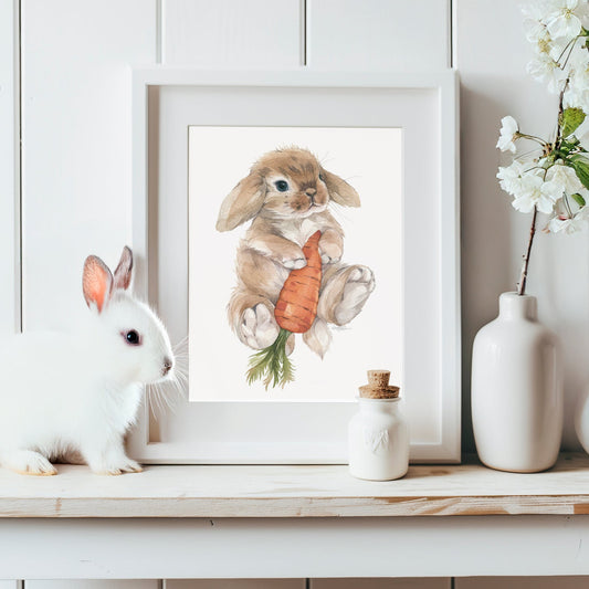 Strawberry Squeezer and Carrot Keeper. Set of Two Fine Art Prints.