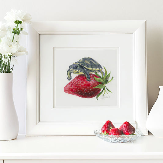 Little Berry Rider. Original watercolor painting.