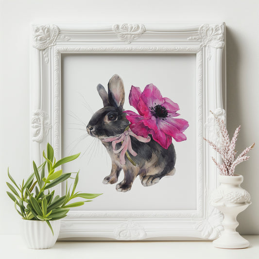 Bruno the Bunny. Fine Art Print.